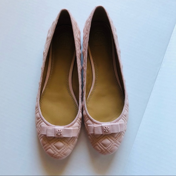 TORY BURCH PINK MARION FLATS SZ 7.5 - Picture 2 of 9
